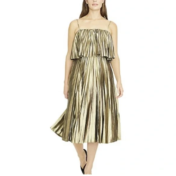 knee length dresses for ladies J. Crew Collection Gold Metallic Cocktail Dress, size XSP (extra small –  Christina Finn Style & Boutique